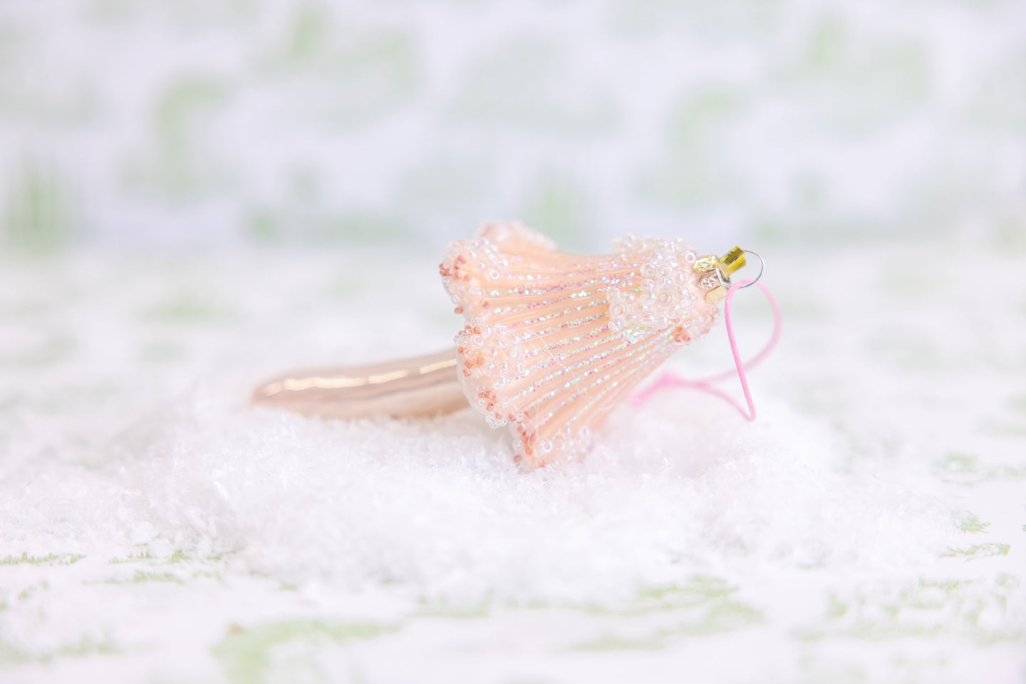 Frosted Mushroom Ornament